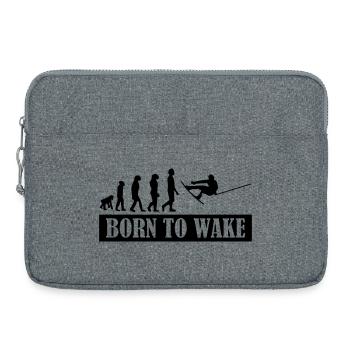 Wakeboard,Shred,Wakeboarder,Wakeboarding,Wake - Sacoche pour ordinateur portable 15 pouces - gris chiné - Devant