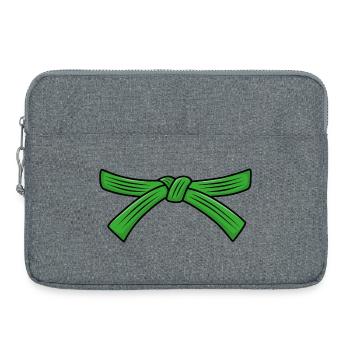 Judo Gürtel Jiu-Jitsu Grüngurt Judo 3. Kyu Ob - Laptoptasche 15" - Grau meliert - Vorne