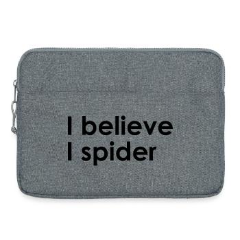 I think I'm crazy - Laptop bag 15" - heather grey - Front