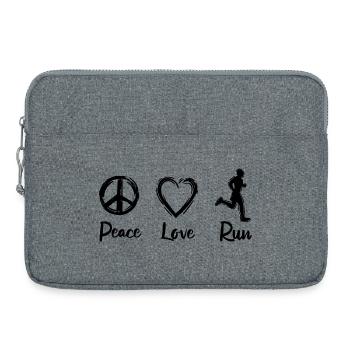 I love running - Laptop bag 15" - heather grey - Front