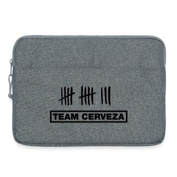 Bier, Beer, Cerveza (JGA-Team-Design) - Laptoptasche 15" - Grau meliert - Vorne