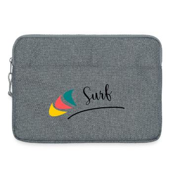 VACANCES. BONNES VACANCES. MAÎTRESSE. MAÎTRE. PROF - Sacoche pour ordinateur portable 15 pouces - gris chiné - Devant