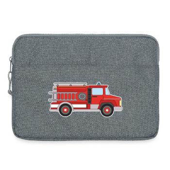 Voiture de pompiers - Sacoche pour ordinateur portable 15 pouces - gris chiné - Devant