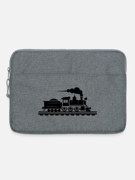 Eisenbahn Grafik - Laptoptasche 15" - Grau meliert