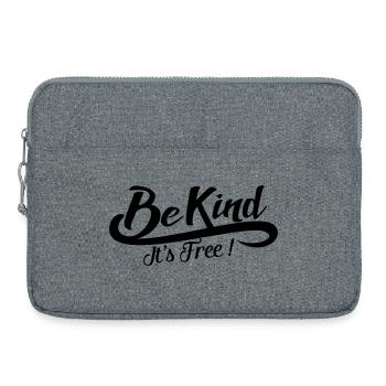 Sei freundlich, es ist kostenlos – Vintage Positive Black - Laptoptasche 15" - Grau meliert - Vorne