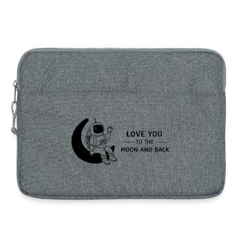 Love You To The Moon And Back Doodle - Laptoptasche 15" - Grau meliert - Vorne
