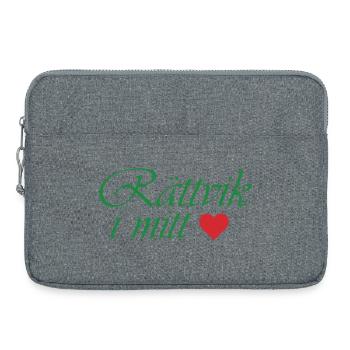 Rättvik dans mon cœur - Sacoche pour ordinateur portable 15 pouces - gris chiné - Devant