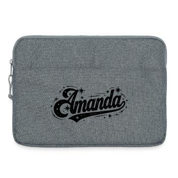Amanda name first last family - Laptop bag 15" - heather grey - Front