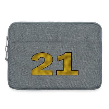 21 Gold Birthday - Laptop bag 15" - heather grey - Front