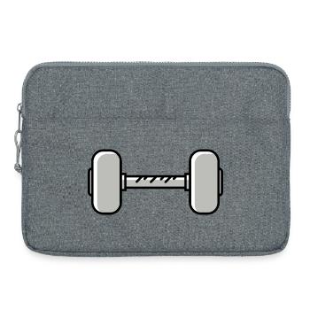 Dumbbell weights icon - Laptop bag 15" - heather grey - Front