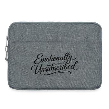 Sarcasm Emotionally Logged Out Funny Women - Laptop bag 15" - heather grey - Front