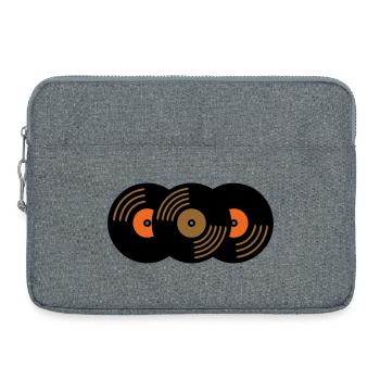 Schallplatten Sammlung Musik Fan - Laptoptasche 15" - Grau meliert - Vorne