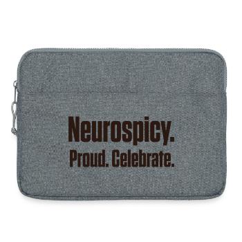 Neurospicy and Proud Late Diagnosis ND - Laptop bag 15" - heather grey - Front
