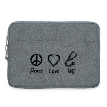 Amour vétérinaire - Sacoche pour ordinateur portable 15 pouces - gris chiné - Devant