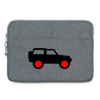 Voiture - Sacoche pour ordinateur portable 15 pouces - gris chiné - Devant