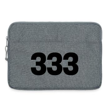 333 angel number - Laptop bag 15" - heather grey - Front