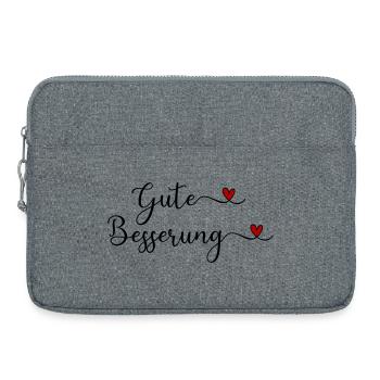 Gute Besserung - Laptoptasche 15" - Grau meliert - Vorne