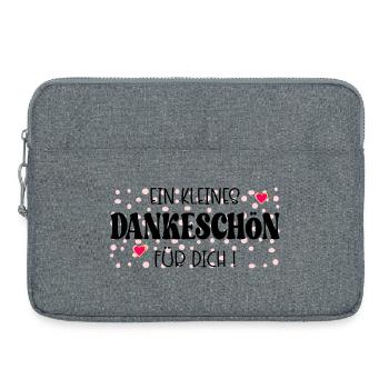 Kleines Dankeschön - Laptoptasche 15" - Grau meliert - Vorne
