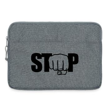 Stop | Faust | Fist - Laptop bag 15" - heather grey - Front