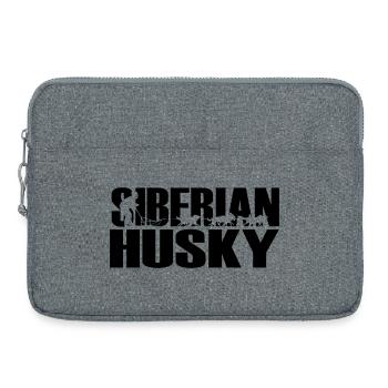 Huskies Husky Sibérien - Sacoche pour ordinateur portable 15 pouces - gris chiné - Devant