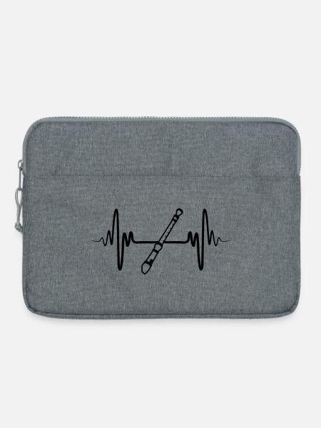 Flöte - Laptoptasche 15" - Grau meliert