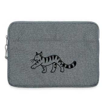 Chaton de dessin animé - Sacoche pour ordinateur portable 15 pouces - gris chiné - Devant