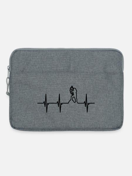 Bogensportlerin Herzschlag - Laptoptasche 15" - Grau meliert