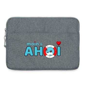 Moin und Ahoi - Laptoptasche 15" - Grau meliert - Vorne