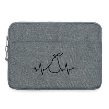 Cadeau pour les passionnés de nutrition, poire battement de cœur - Sacoche pour ordinateur portable 15 pouces - gris chiné - Devant