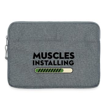 Muscles installant la barre de progression Gym de fitness - Sacoche pour ordinateur portable 15 pouces - gris chiné - Devant