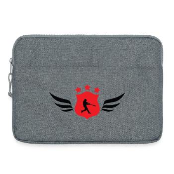 Baseball - Sport - Sacoche pour ordinateur portable 15 pouces - gris chiné - Devant