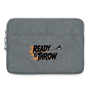 Ready to throw Dartsport Profi Outfit - Laptoptasche 15" - Grau meliert - Vorne