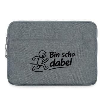 Bin scho dabei - Laptoptasche 15" - Grau meliert - Vorne