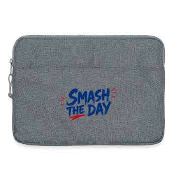 SMASH THE DAY Motivation pour le padel et le tennis - Sacoche pour ordinateur portable 15 pouces - gris chiné - Devant