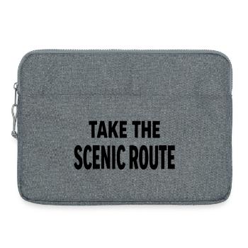 Take the scenic route Abenteuer Reise Spruch - Laptop bag 15" - heather grey - Front