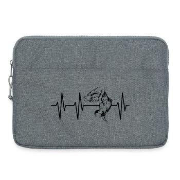Entraînement au thème du battement de cœur du Parkour Backflip Pulse - Sacoche pour ordinateur portable 15 pouces - gris chiné - Devant