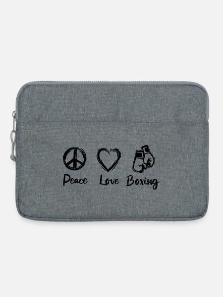 Boxer Liebe - Laptoptasche 15" - Grau meliert