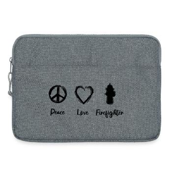 Feuerwehr Liebe - Laptoptasche 15" - Grau meliert - Vorne
