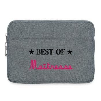 GELIEBTE. MEISTER. VIELEN DANK. DANKE HERRIN. GESCHENK - Laptoptasche 15" - Grau meliert - Vorne