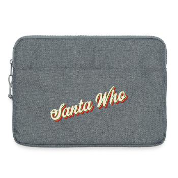 Design de Noël du Père Noël - Sacoche pour ordinateur portable 15 pouces - gris chiné - Devant