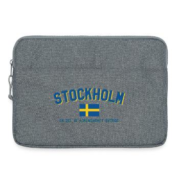 Stockholm Retro Flagge - Laptoptasche 15" - Grau meliert - Vorne