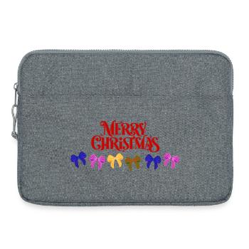 Défilé d’arcs de joyeux Noël - Sacoche pour ordinateur portable 15 pouces - gris chiné - Devant