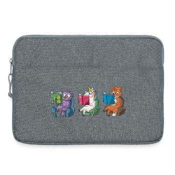Animaux mignons lisant Conception de Croyez en vous - Sacoche pour ordinateur portable 15 pouces - gris chiné - Devant