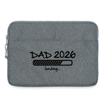 Papa 2026 invite - futur papa de bébé enceinte - Sacoche pour ordinateur portable 15 pouces - gris chiné - Devant
