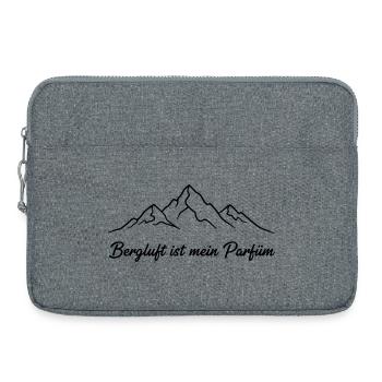 Bergluft ist mein Parfüm: Alpen Line Art - Laptoptasche 15" - Grau meliert - Vorne