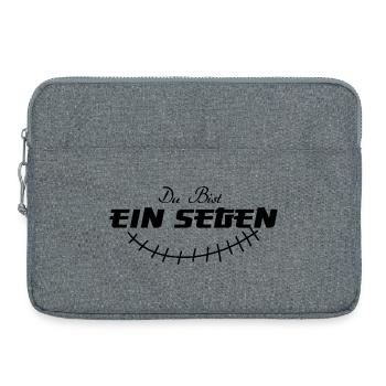 SEGEN – Spirituelles Statement Mode - Laptoptasche 15" - Grau meliert - Vorne