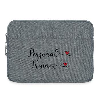 Entraîneur personnel - Sacoche pour ordinateur portable 15 pouces - gris chiné - Devant