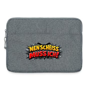 Nen Scheiss Muss Ich - Laptoptasche 15" - Grau meliert - Vorne