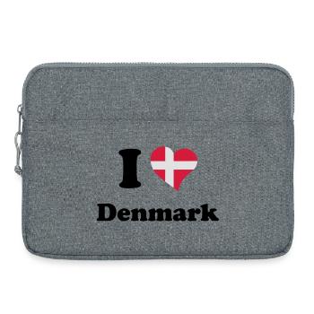 I love Denmark - Ich liebe Dänemark - Laptoptasche 15" - Grau meliert - Vorne