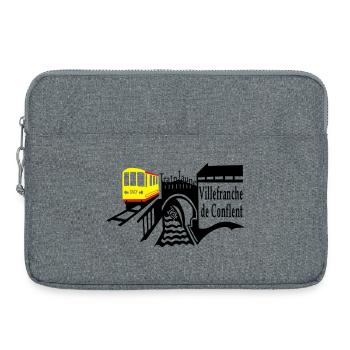The little yellow train - Laptop bag 15" - heather grey - Front